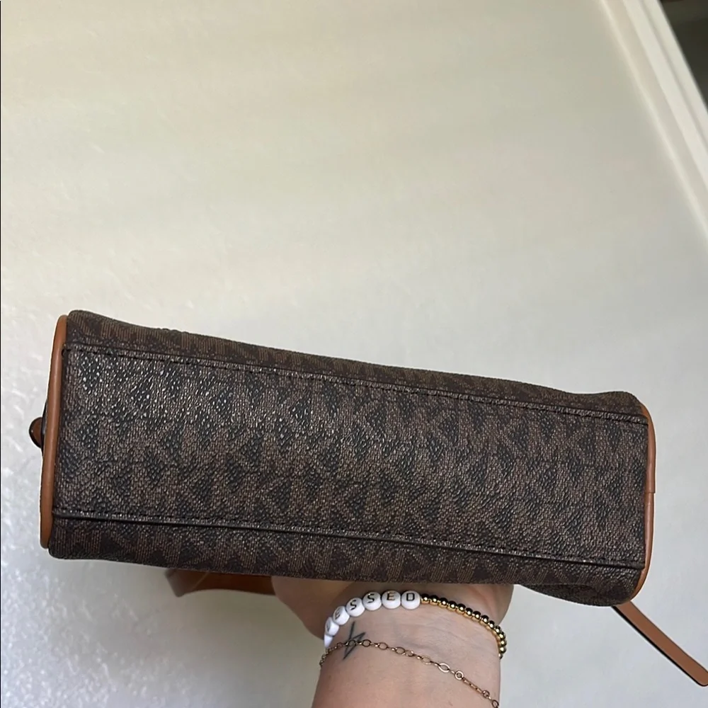 Michael Kors Brown Mini Bag with Signature Monogram - Picture 4 of 9